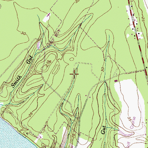 Topographic Map of Town of Minnesott Beach, NC