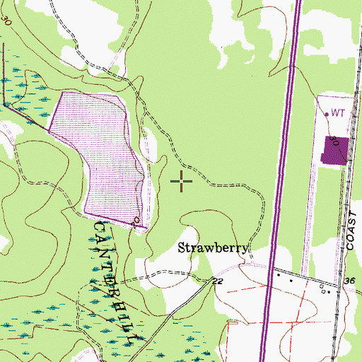 Topographic Map of Town of Moncks Corner, SC