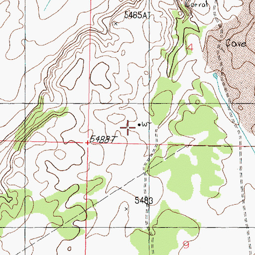 Topographic Map of Heaton Knolls Catchment, AZ