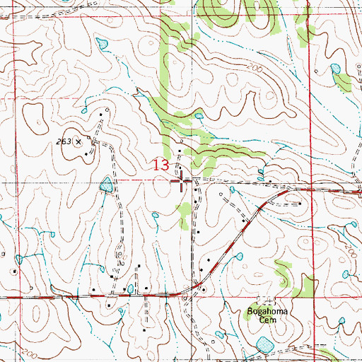 Topographic Map of Town of Mosses, AL