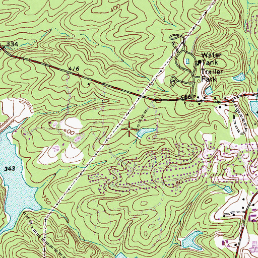 Topographic Map of Town of Cary, NC
