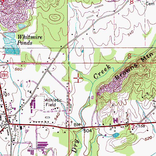 Topographic Map of Town of Cleveland, AL