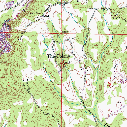 Topographic Map of Town of Colony, AL