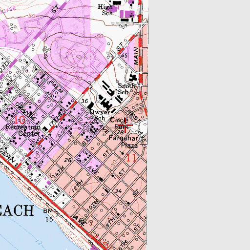 Topographic Map of Circle Park, CA