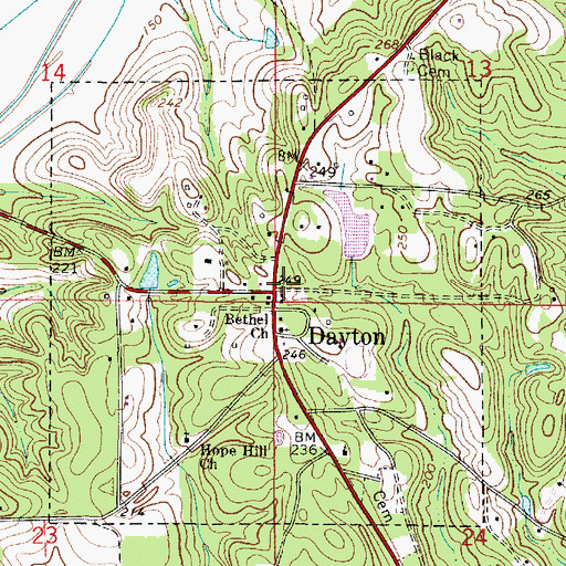 Topographic Map of Town of Dayton, AL