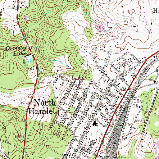 Topographic Map of Town of Dobbins Heights, NC