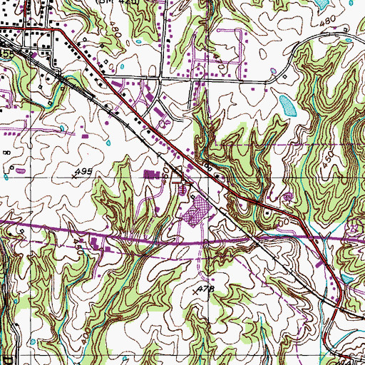 Topographic Map of Town of Dresden, TN