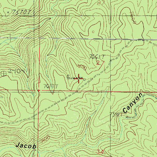 Topographic Map of Hidden Lake Trick Tank, AZ