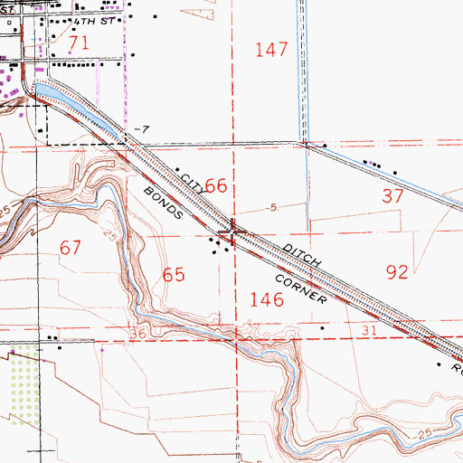 Topographic Map of City Ditch, CA
