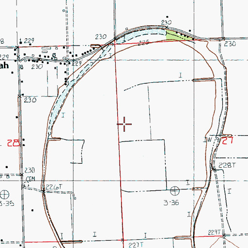 Topographic Map of Town of Etowah, AR