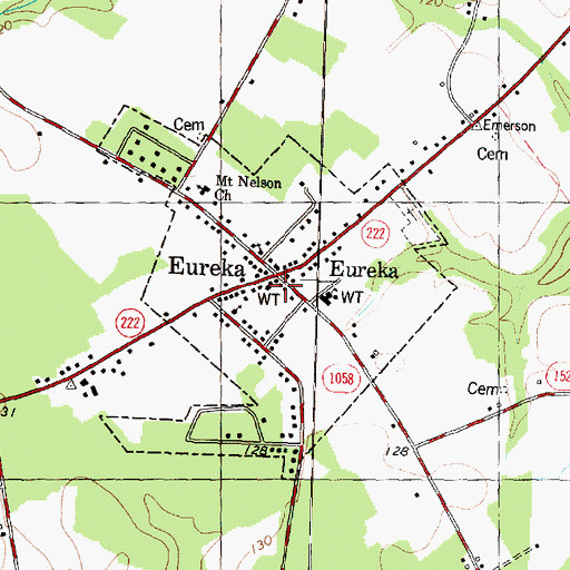 Topographic Map of Town of Eureka, NC