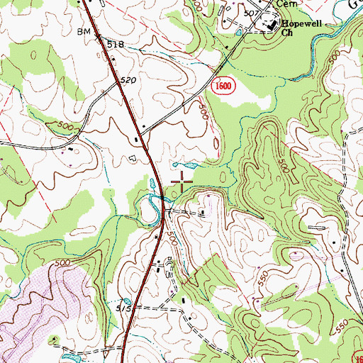Topographic Map of Town of Fairview, NC