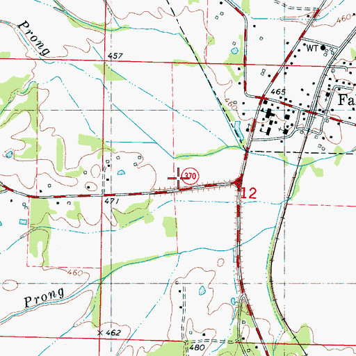 Topographic Map of Town of Falkner, MS