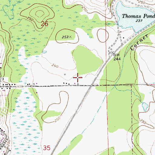 Topographic Map of Town of Florala, AL