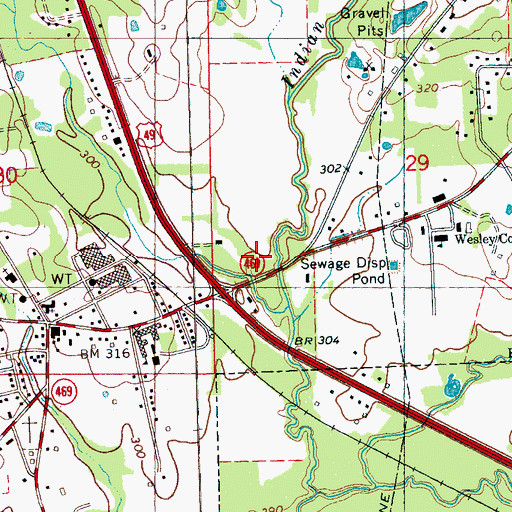 Topographic Map of City of Florence, MS