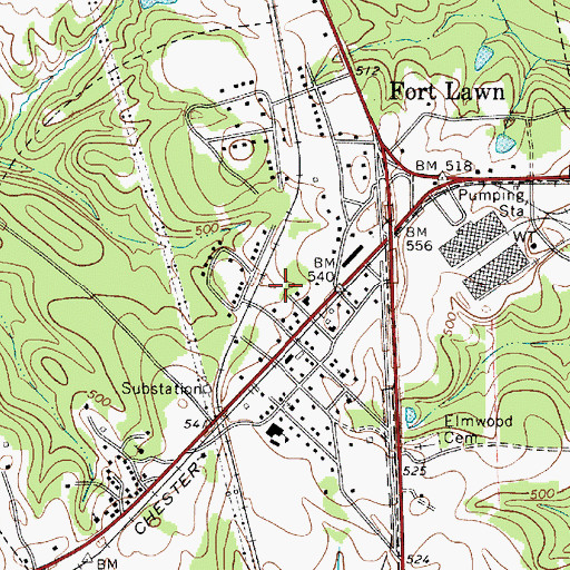 Topographic Map of Town of Fort Lawn, SC