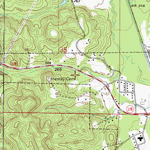 Topographic Map of Town of Fulton, AL