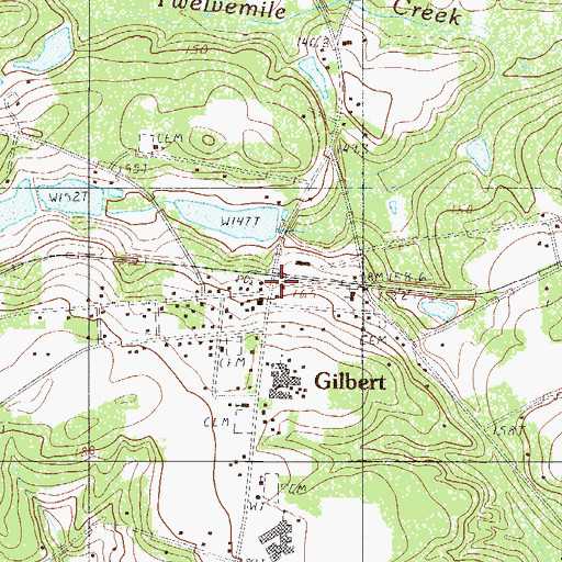 Topographic Map of Town of Gilbert, SC