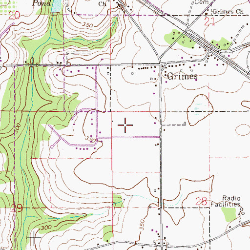 Topographic Map of Town of Grimes, AL