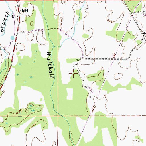Topographic Map of Town of Harpersville, AL