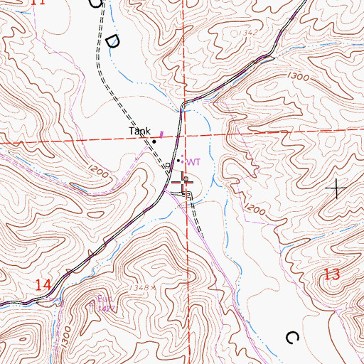 Topographic Map of Clarke Ranch, CA