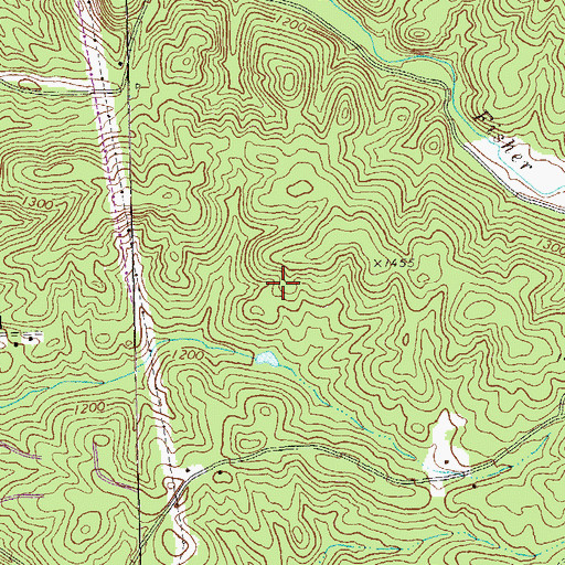 Topographic Map of Town of Talking Rock, GA
