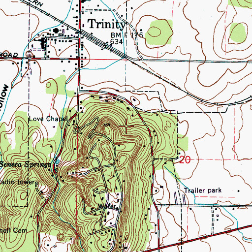 Topographic Map of Town of Trinity, AL