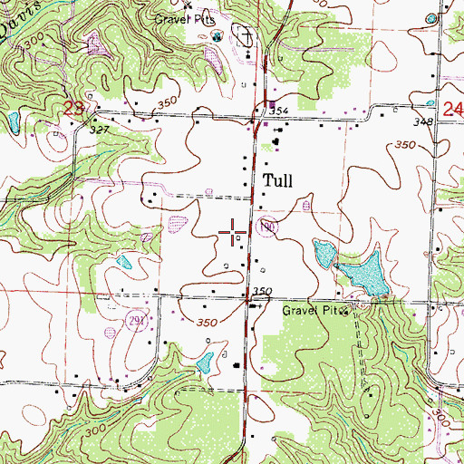 Topographic Map of Town of Tull, AR