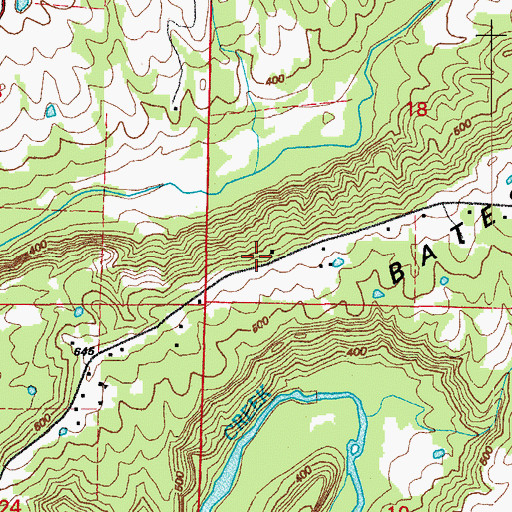 Topographic Map of Town of Twin Groves, AR