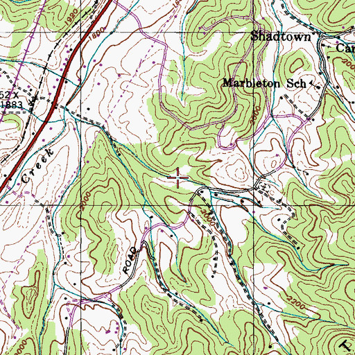 Topographic Map of Town of Unicoi, TN