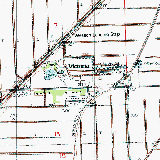 Topographic Map of Town of Victoria, AR