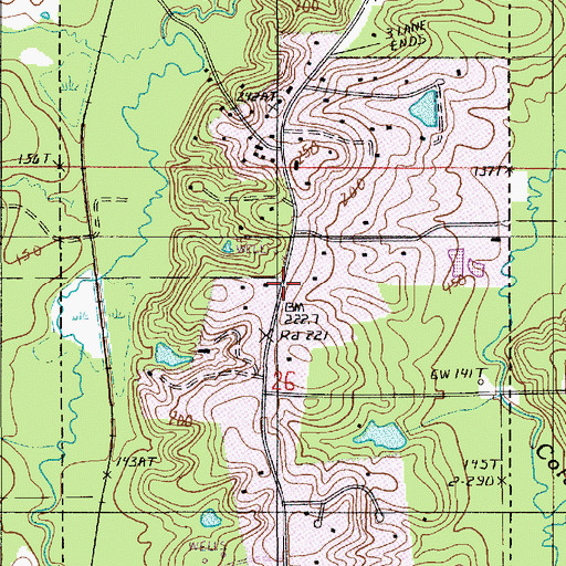 Topographic Map of Town of Vienna, LA