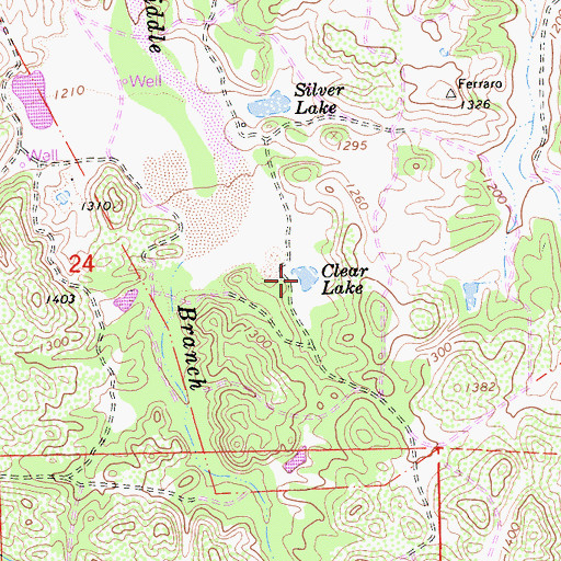 Topographic Map of Clear Lake, CA