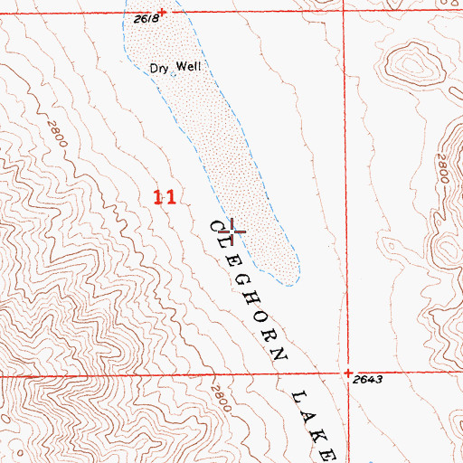 Topographic Map of Cleghorn Lakes, CA