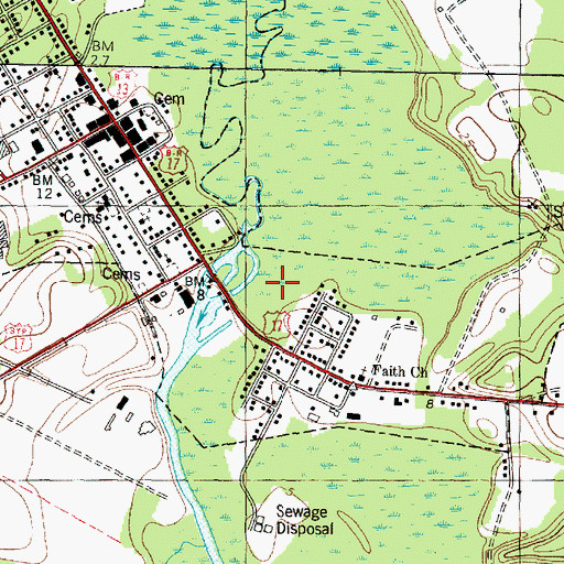 Topographic Map of Town of Windsor, NC