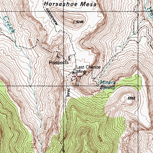 Topographic Map of Last Chance Mine, AZ