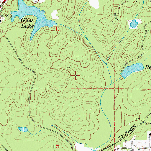 Topographic Map of Town of Woodstock, AL