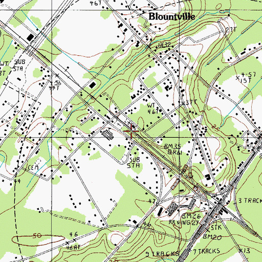 Topographic Map of Town of Yemassee, SC