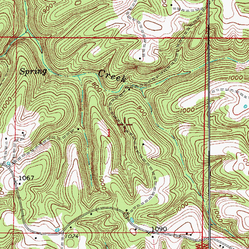 Topographic Map of Township of Bear Creek Number 4, AR