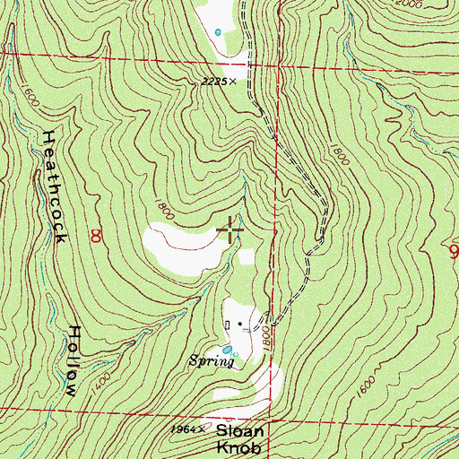 Topographic Map of Township of Bidville, AR