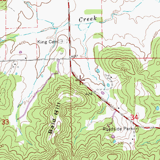 Topographic Map of Township of Dalton, AR