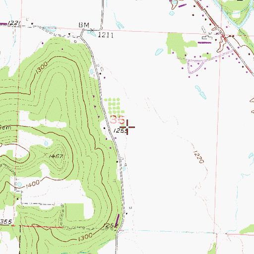Topographic Map of Township of Elkins, AR