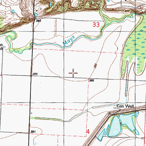 Topographic Map of Township of Kibler, AR