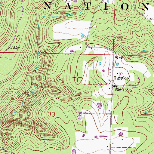 Topographic Map of Township of Locke, AR