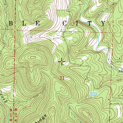 Topographic Map of Township of Marble Falls, AR