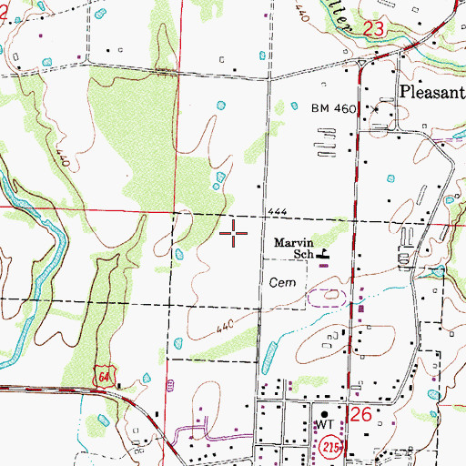 Topographic Map of Township of Mulberry, AR