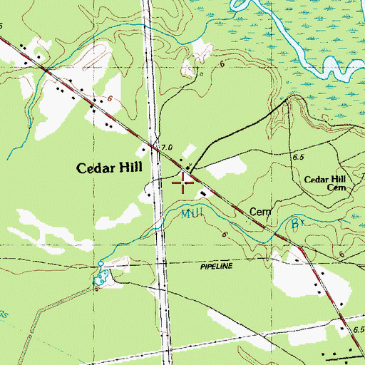 Topographic Map of Town of Navassa, NC