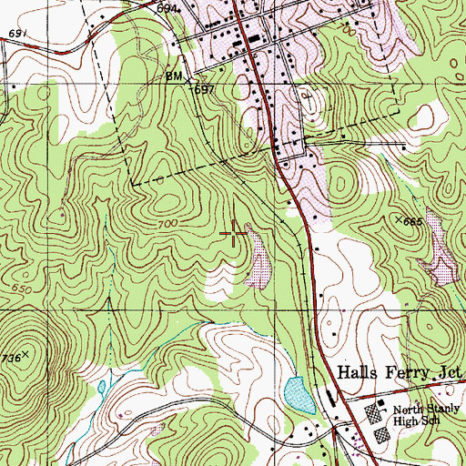 Topographic Map of Town of New London, NC