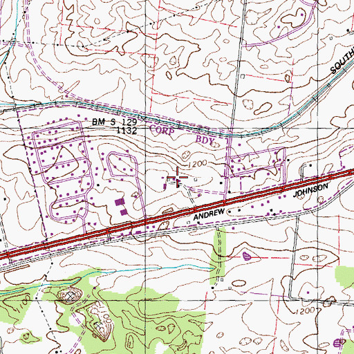 Topographic Map of Town of New Market, TN