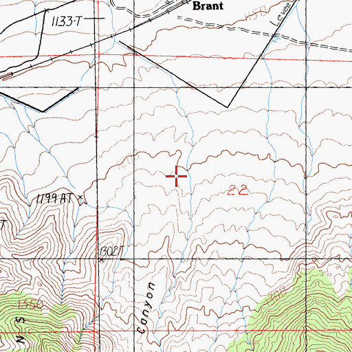 Topographic Map of Cliff Canyon, CA